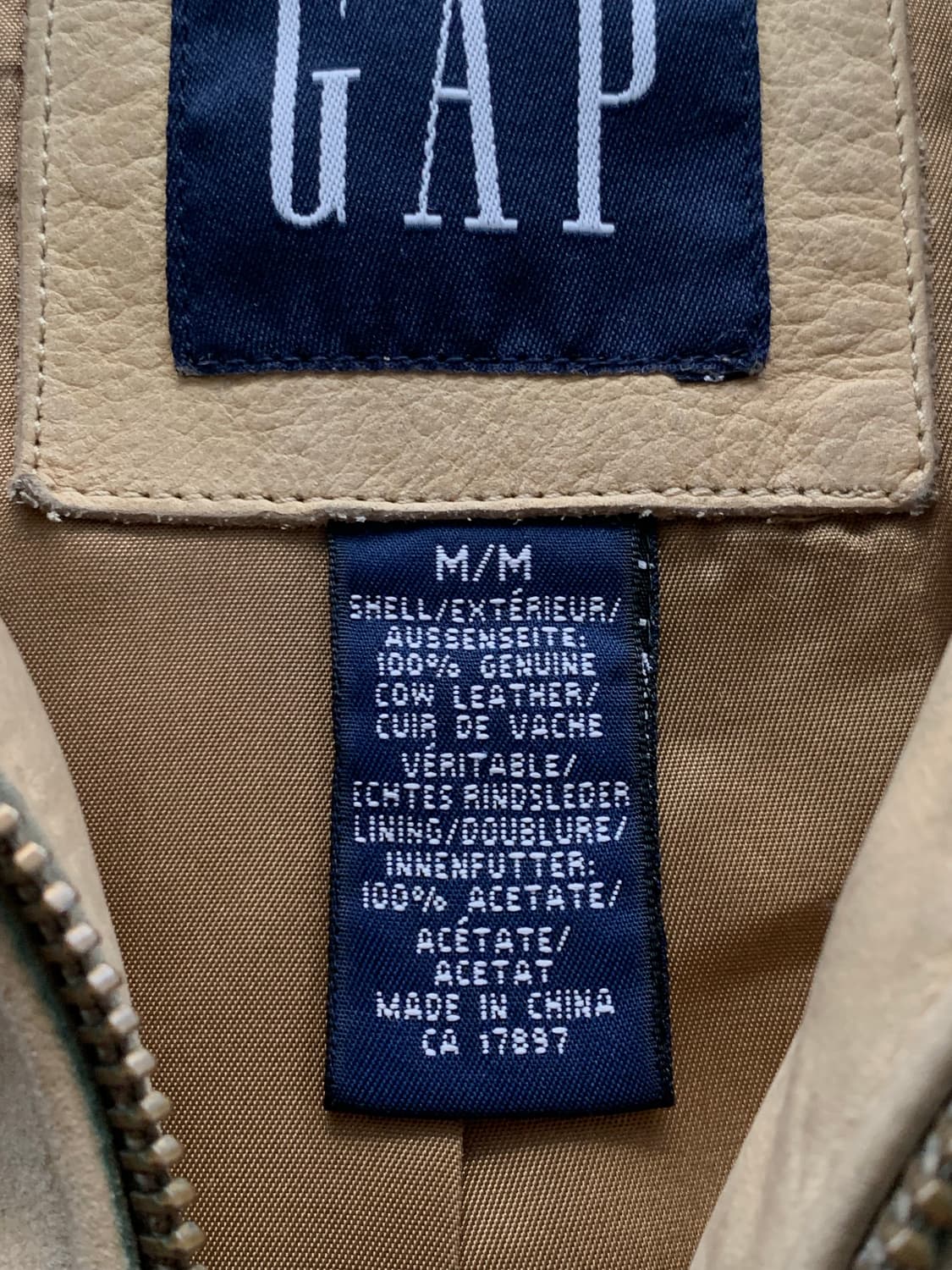2000s 초반 올드 갭 레더 자켓 상품이미지4