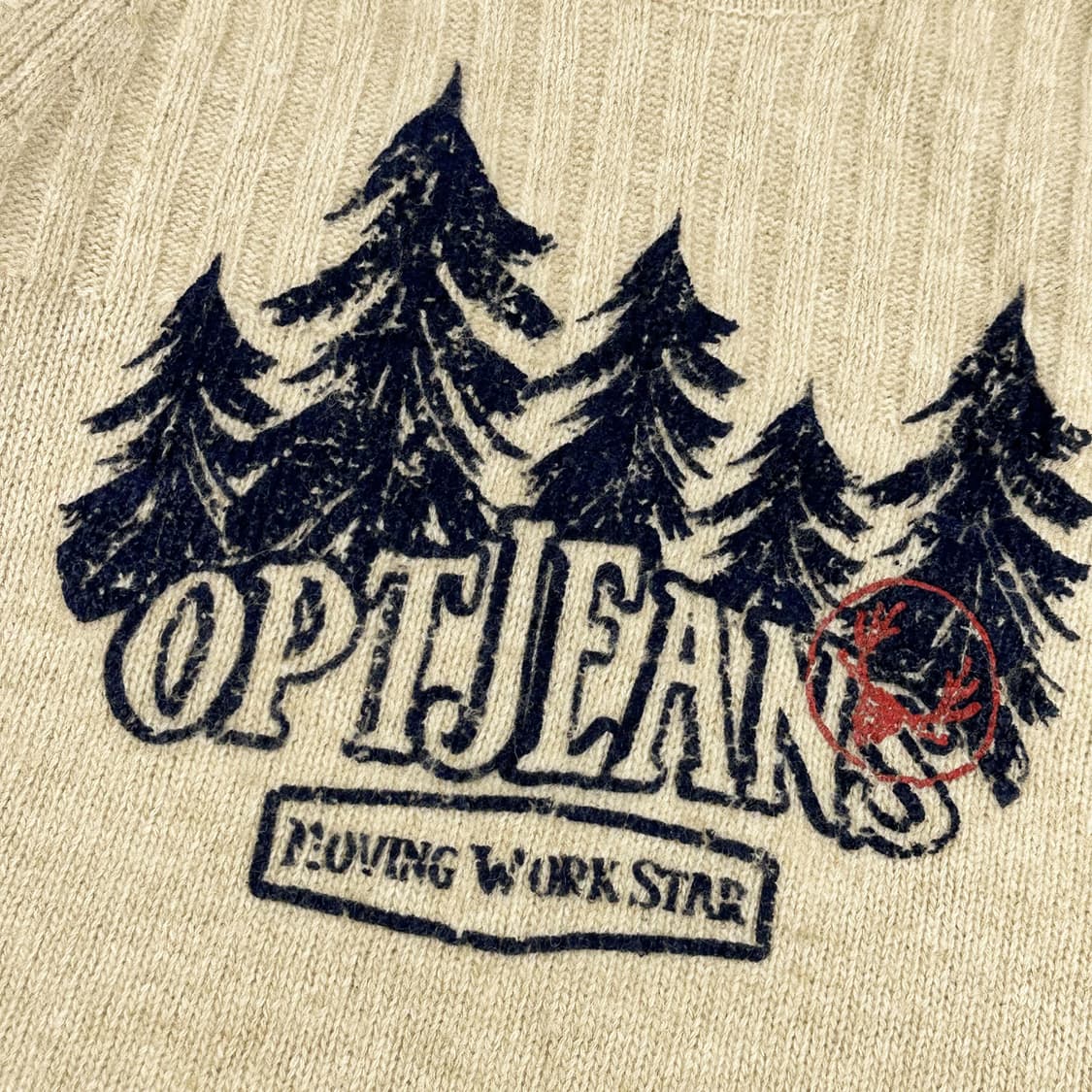 VTG 빈티지 그래픽 여성 크롭 울 니트 베이지 여성M 상품이미지3