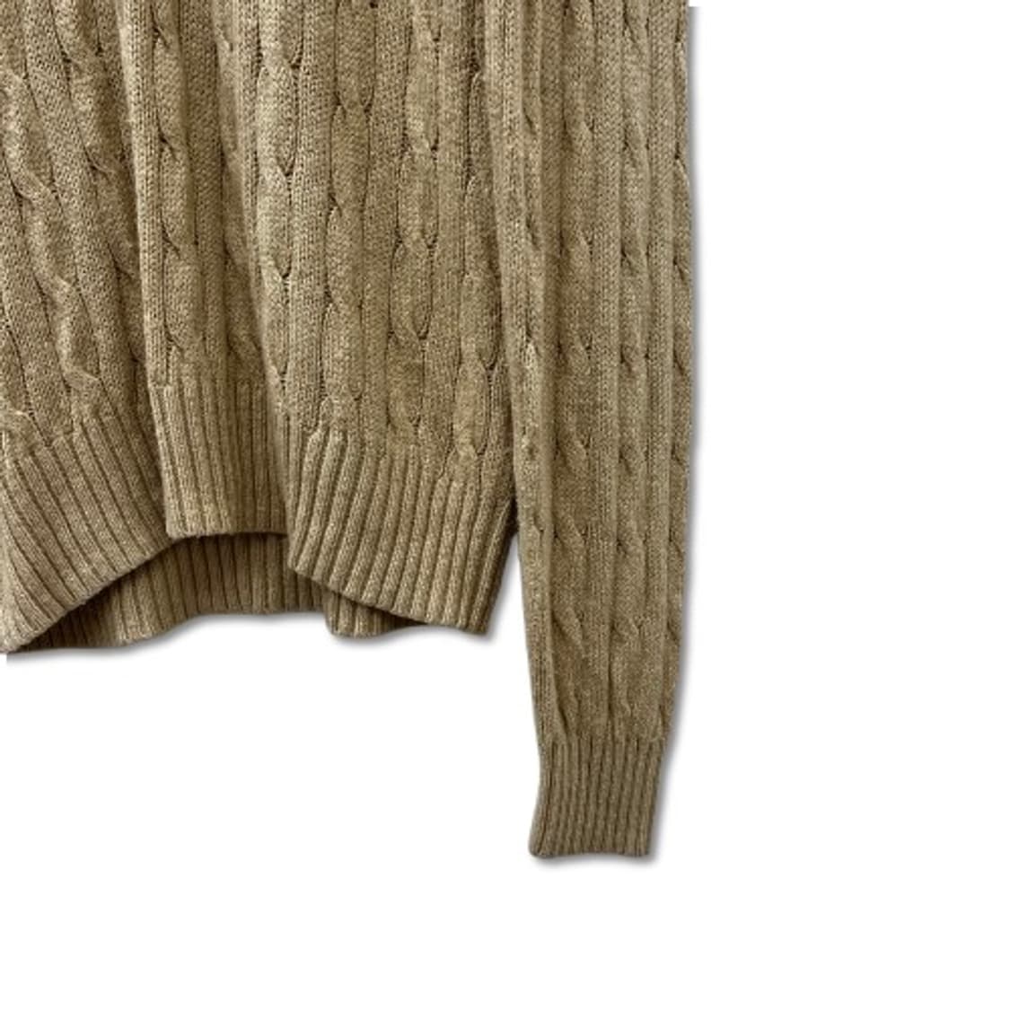 폴로 랄프로렌 케이블 베이지 브이넥 니트 상품이미지5