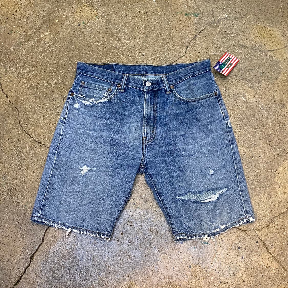 미국 빈티지 리바이스 505 찢청 연청바지 34 상품이미지2