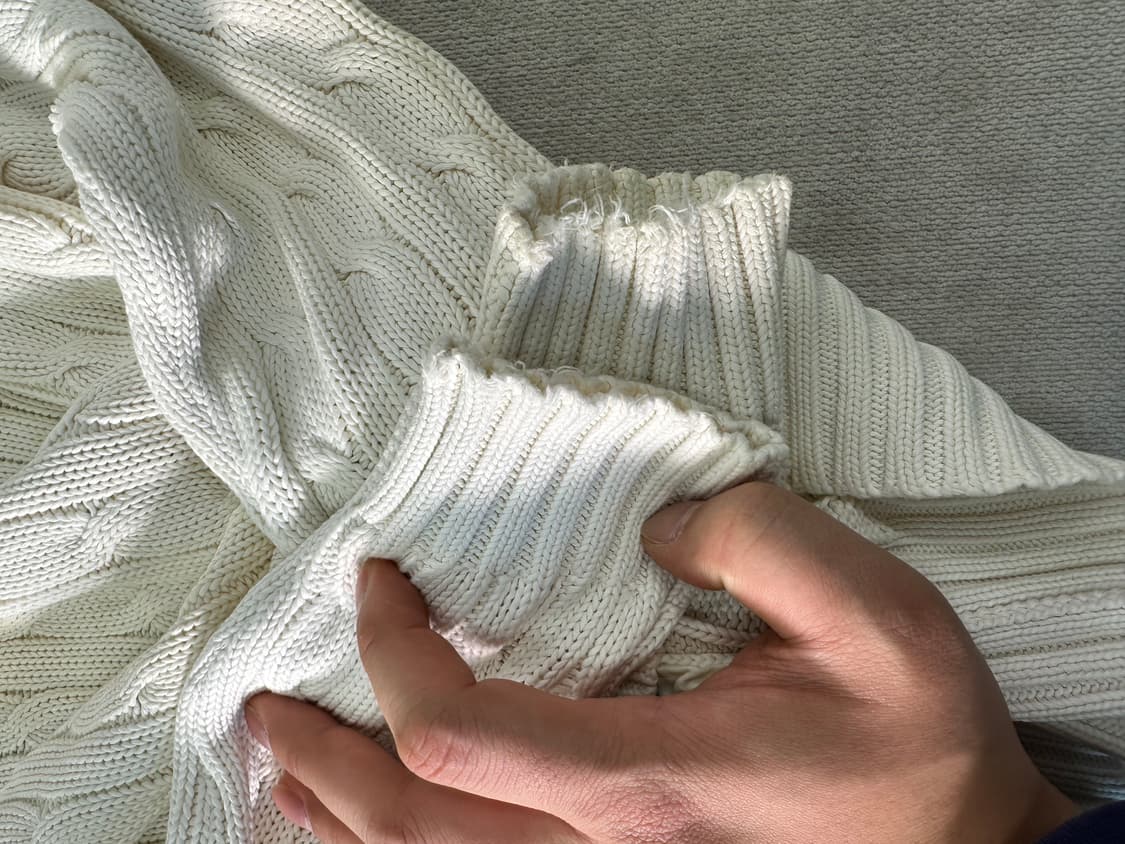 100 폴로랄프로렌 꽈배기 화이트 니트 상품이미지6