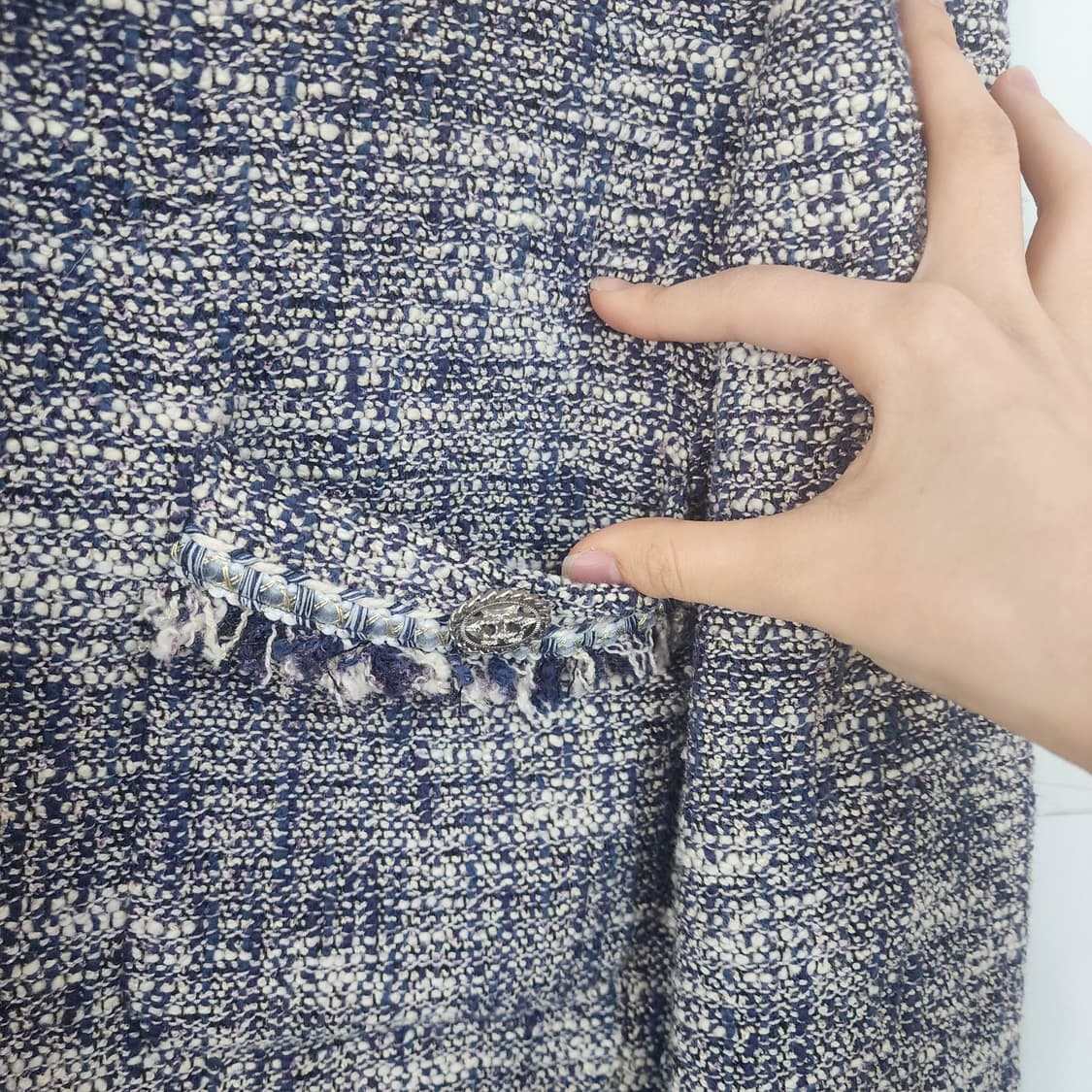 SOUP 믹스 트위드 노카라 자켓 상품이미지6