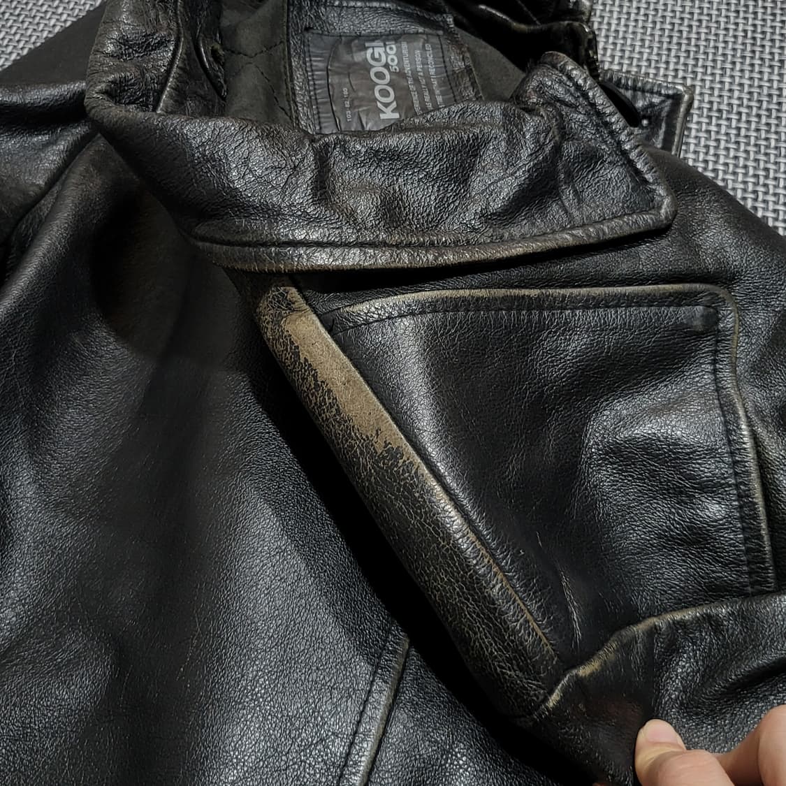 koogi 소가죽 레더 자켓 블랙 (105) 상품이미지9