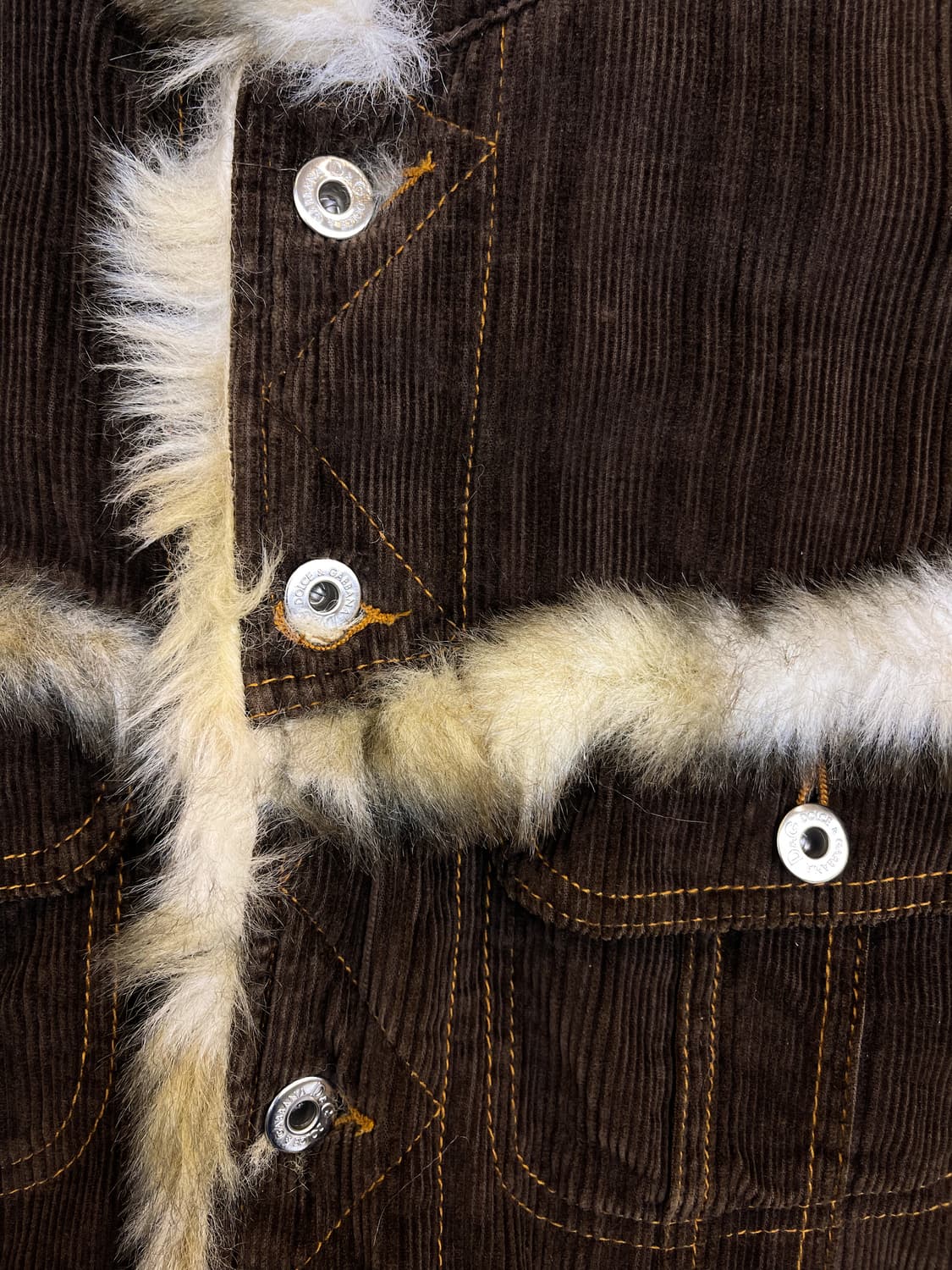 돌체앤가바나 01aw 아카이브 코듀로이 퍼 자켓 상품이미지5