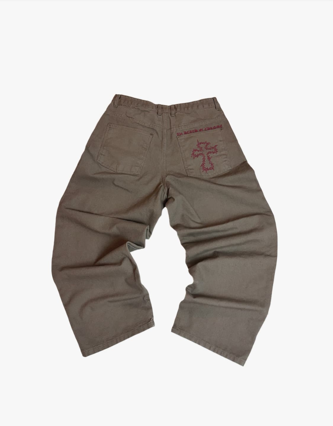 아오이로 데스오브크롬 크라운 워크 팬츠 워시드 브라운/레드 2사이즈 상품이미지1