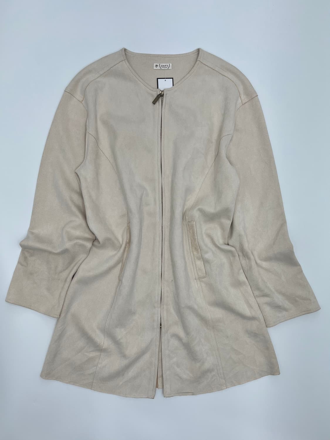 엑시즈팜 스웨이드 롱 자켓 상품이미지1