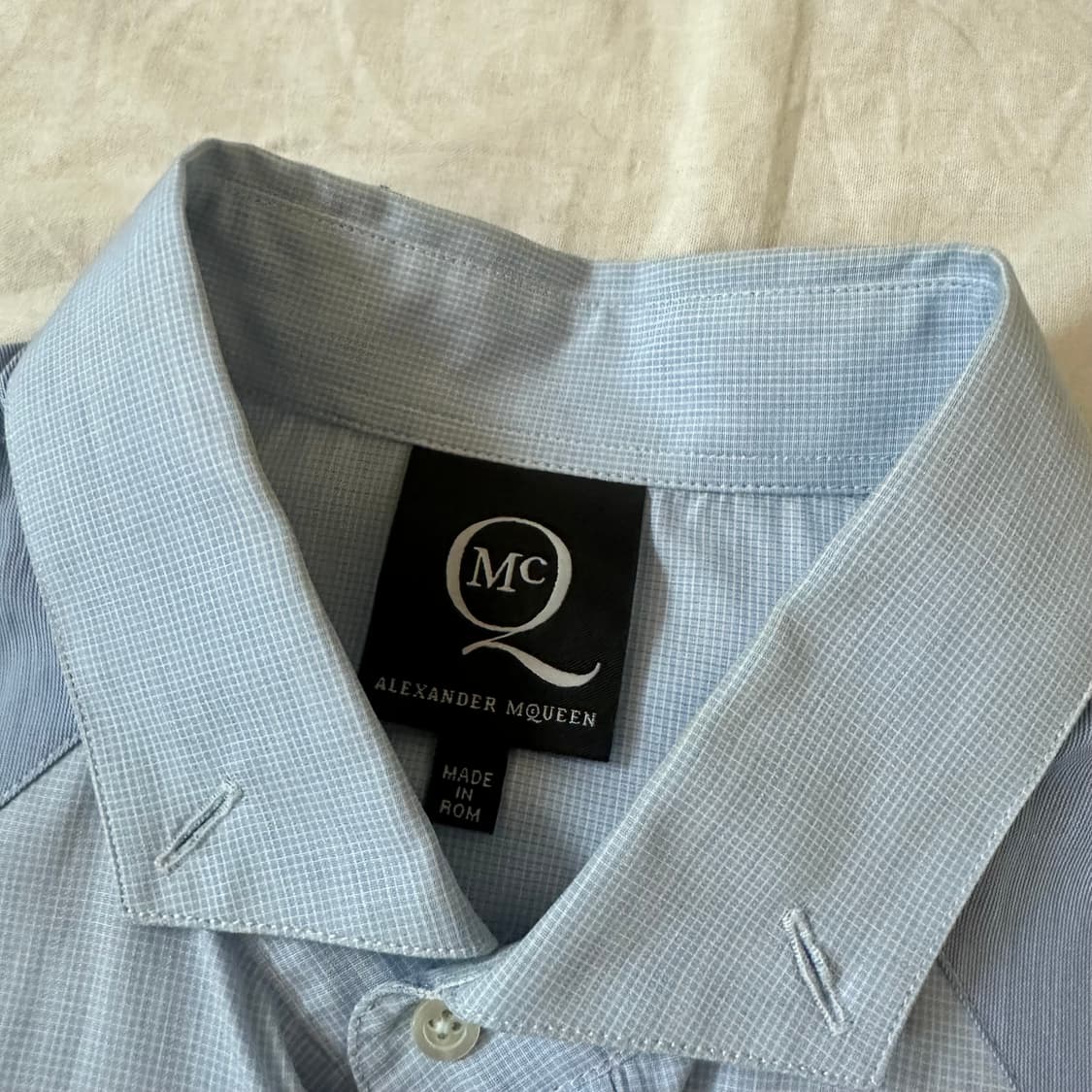 알렉산더 맥퀸 시그니쳐 믹스드 패브릭 셔츠 상품이미지4