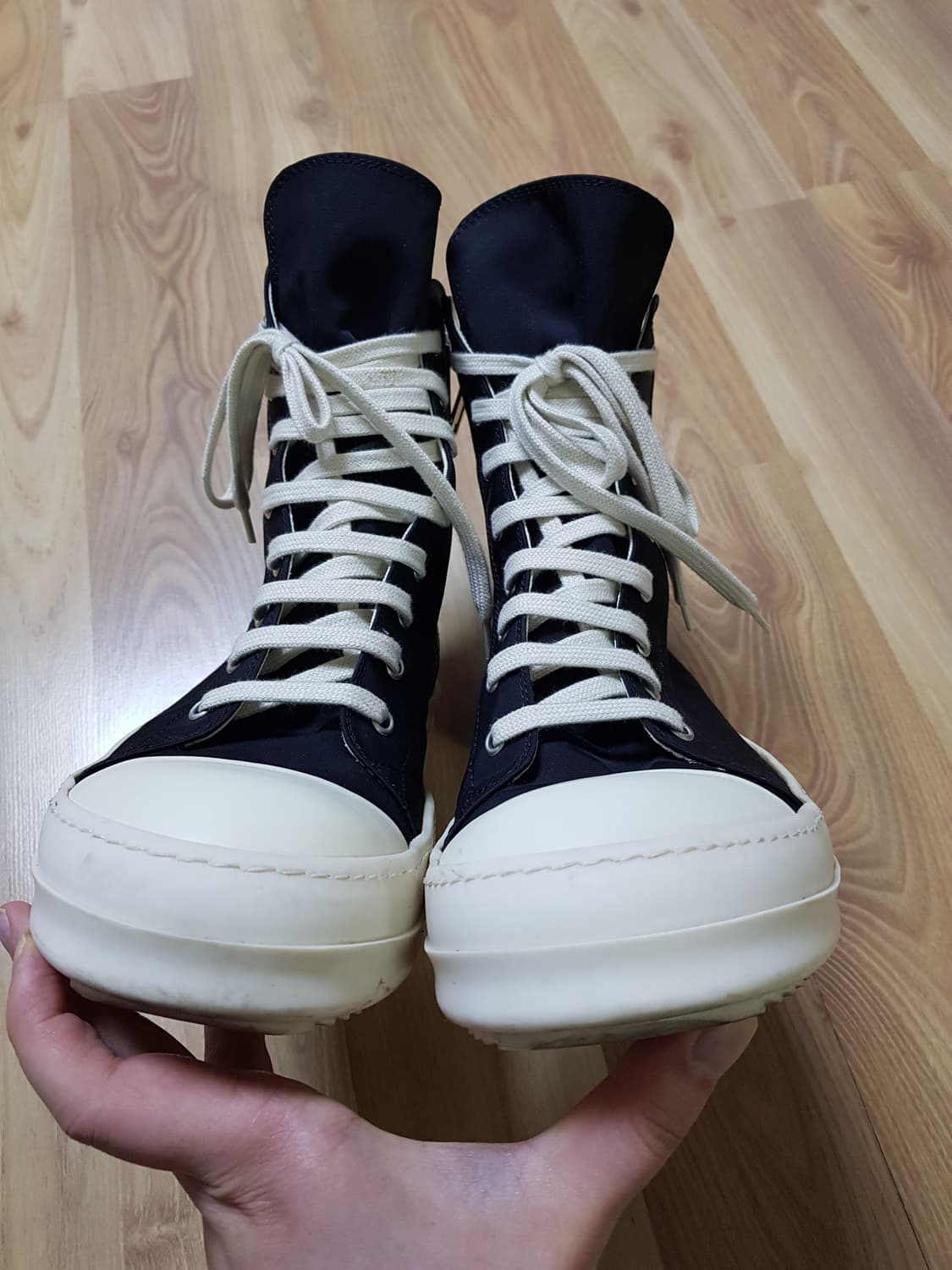 릭오웬스 다크쉐도우 라몬즈 컨버스 하이탑 스니커즈 상품이미지10