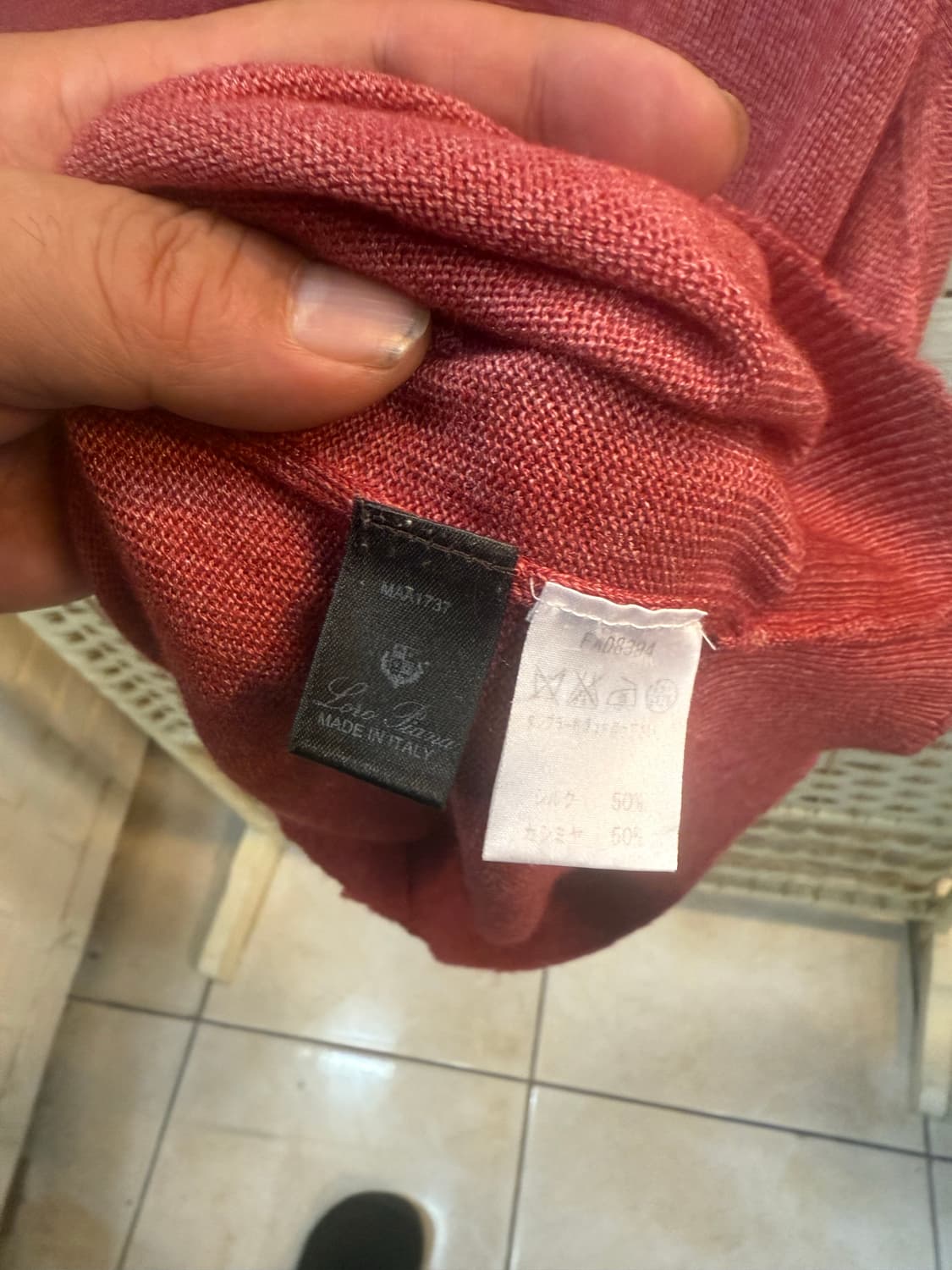 52/105 정품 로로피아나 캐시+실크혼방 조끼 팝니다 상품이미지4