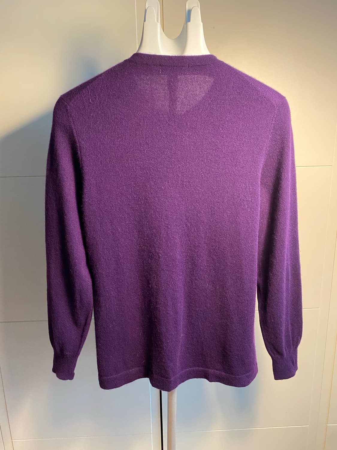 DECORO 캐시미어 100%가디건 퍼플 L 상품이미지4