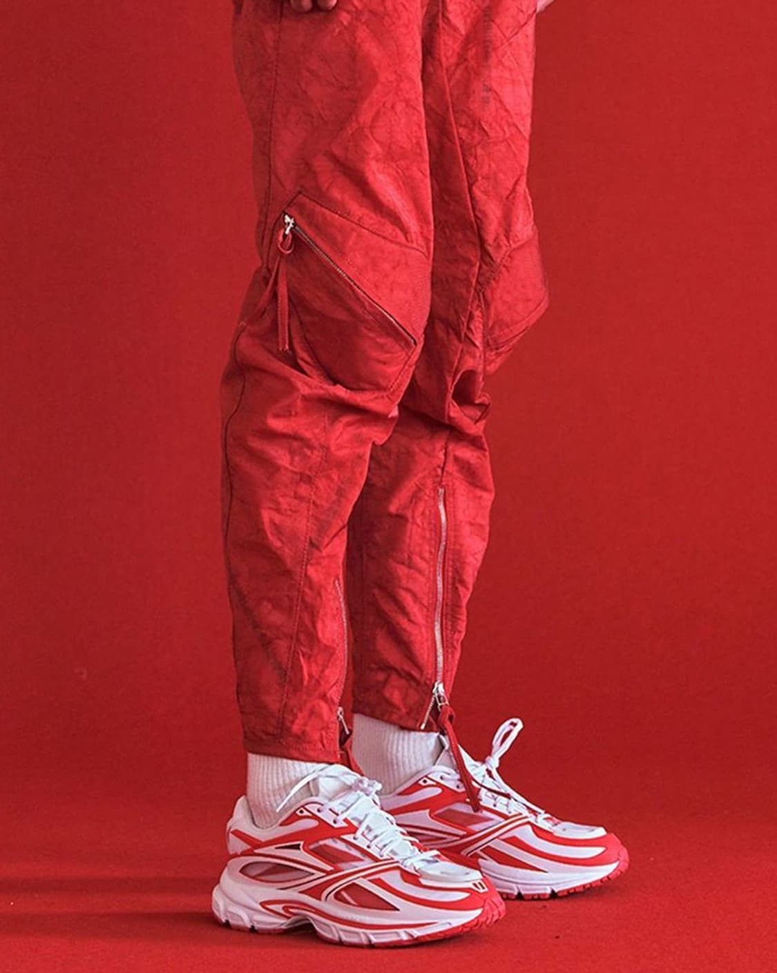 강혁 레드 팬츠 오염있음 상품이미지6