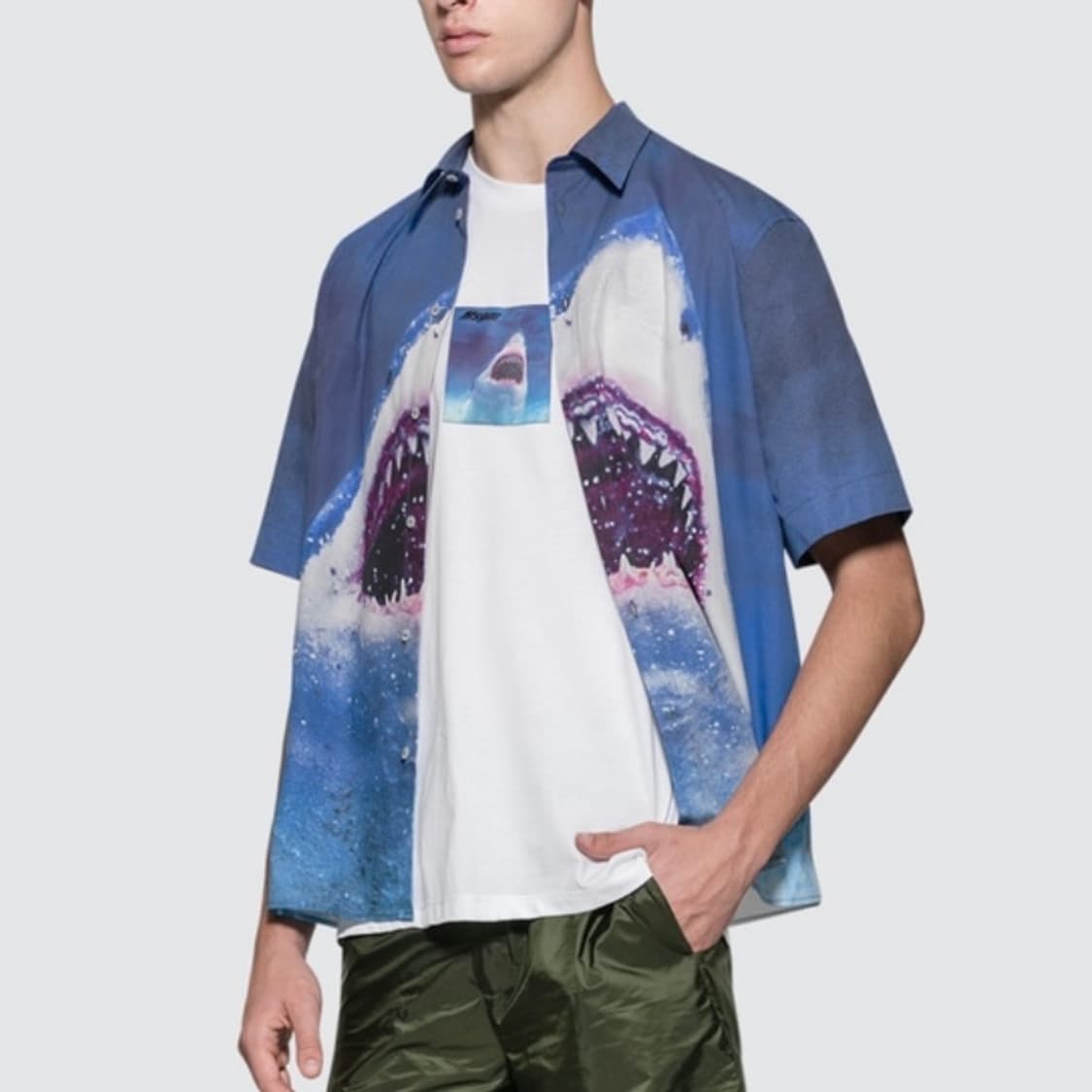 msgm 샤크 프린트 셔츠 상품이미지3