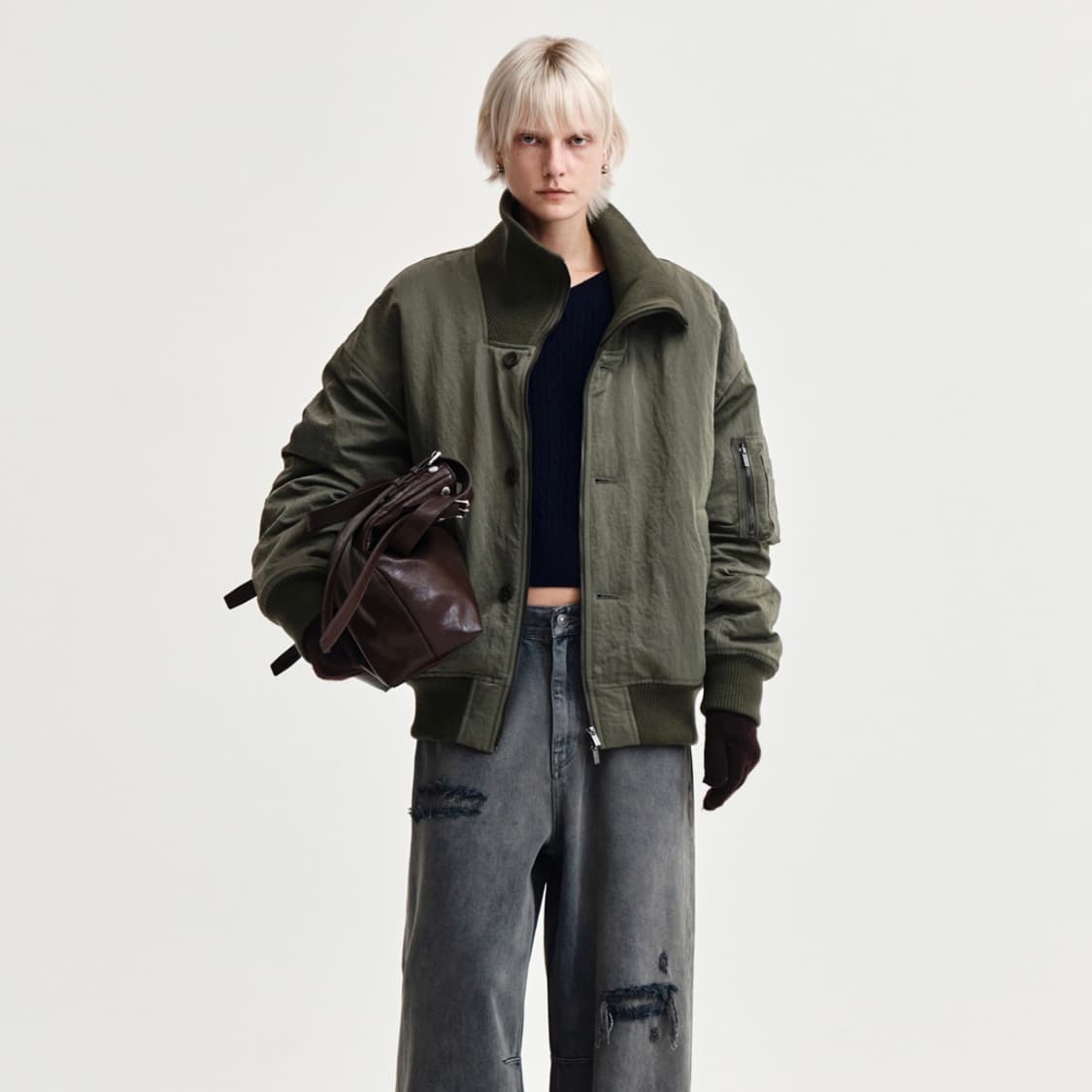 마뗑킴 카라 블루종 자켓 상품이미지3