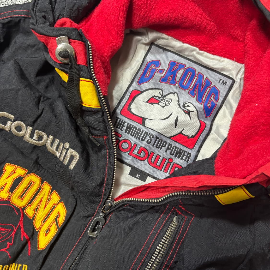 골드윈 G-KONG 90s 올드스쿨 투웨이 후드 점퍼 (M) 상품이미지3