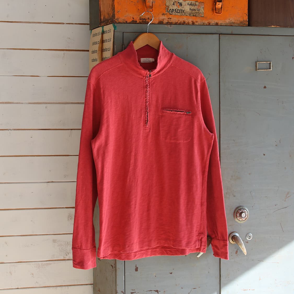 (착용컷) J.CREW 하프 집업 폴라 티셔츠  상품이미지3