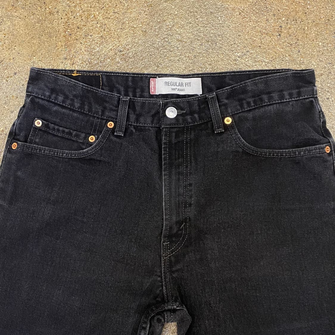 미국 빈티지 리바이스 505 레귤러핏 블랙진 청바지 상품이미지2