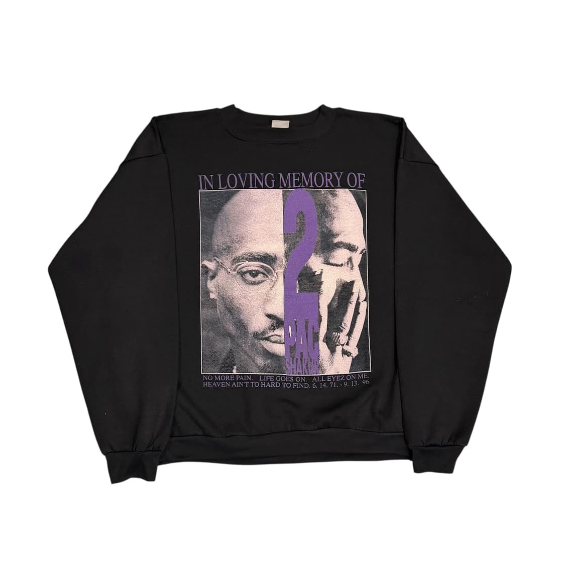 빈티지 90s 2Pac 투팍 메모리얼 스웻셔츠 상품이미지1