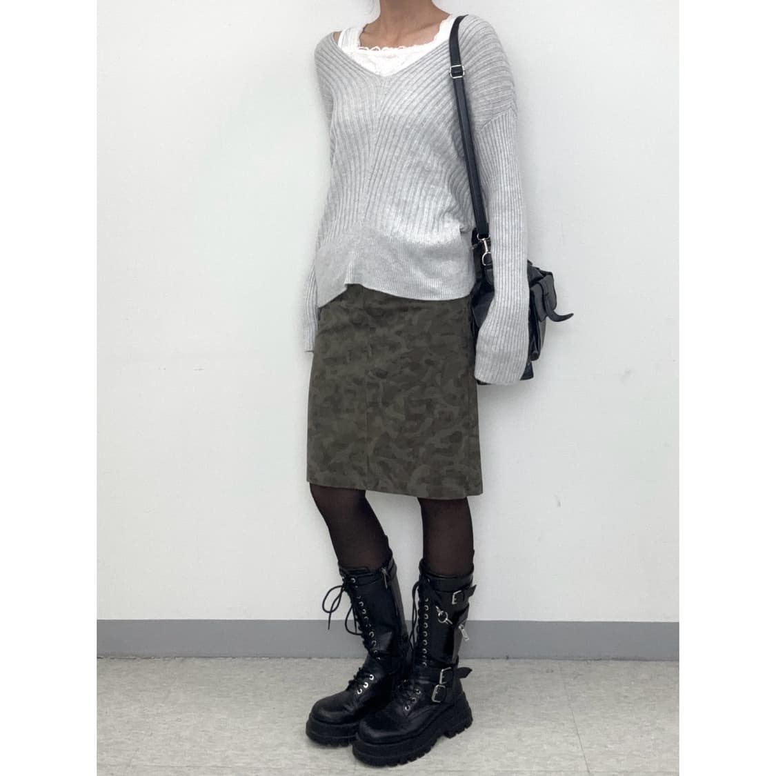 빈티지 그레이 니트 롱슬리브 상품이미지4