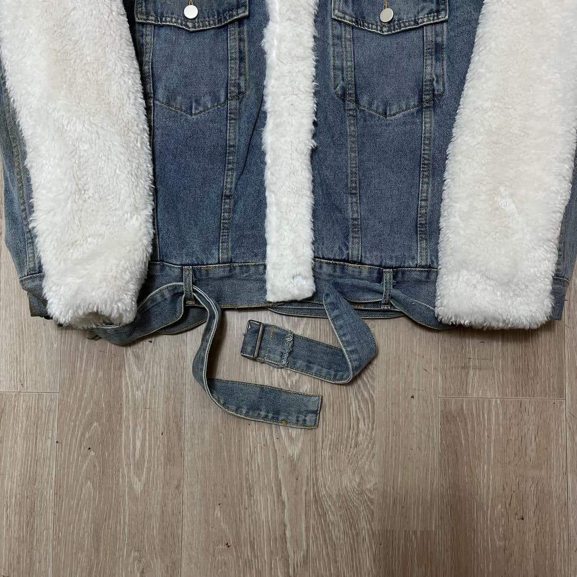 양털 뽀글이 데님 청자켓 M(95) 상품이미지5