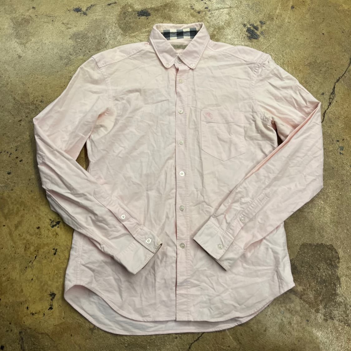 [정품/M] 버버리 핑크 남방 셔츠 b8 상품이미지2