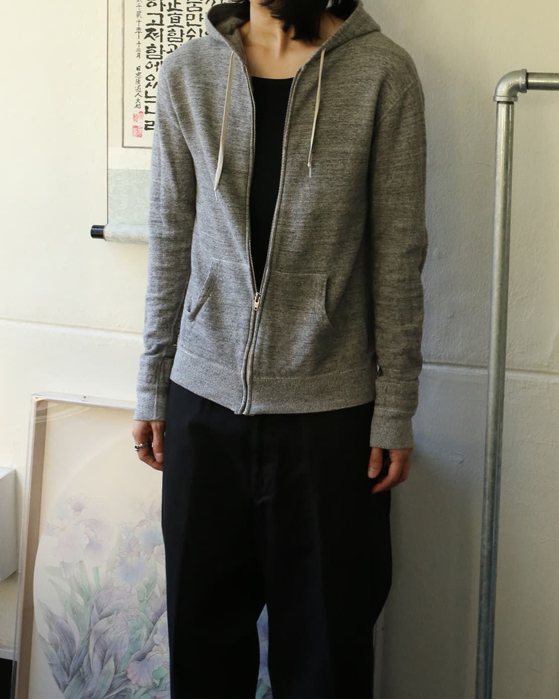 엔할리우드 그레이 후드 집업  상품이미지3