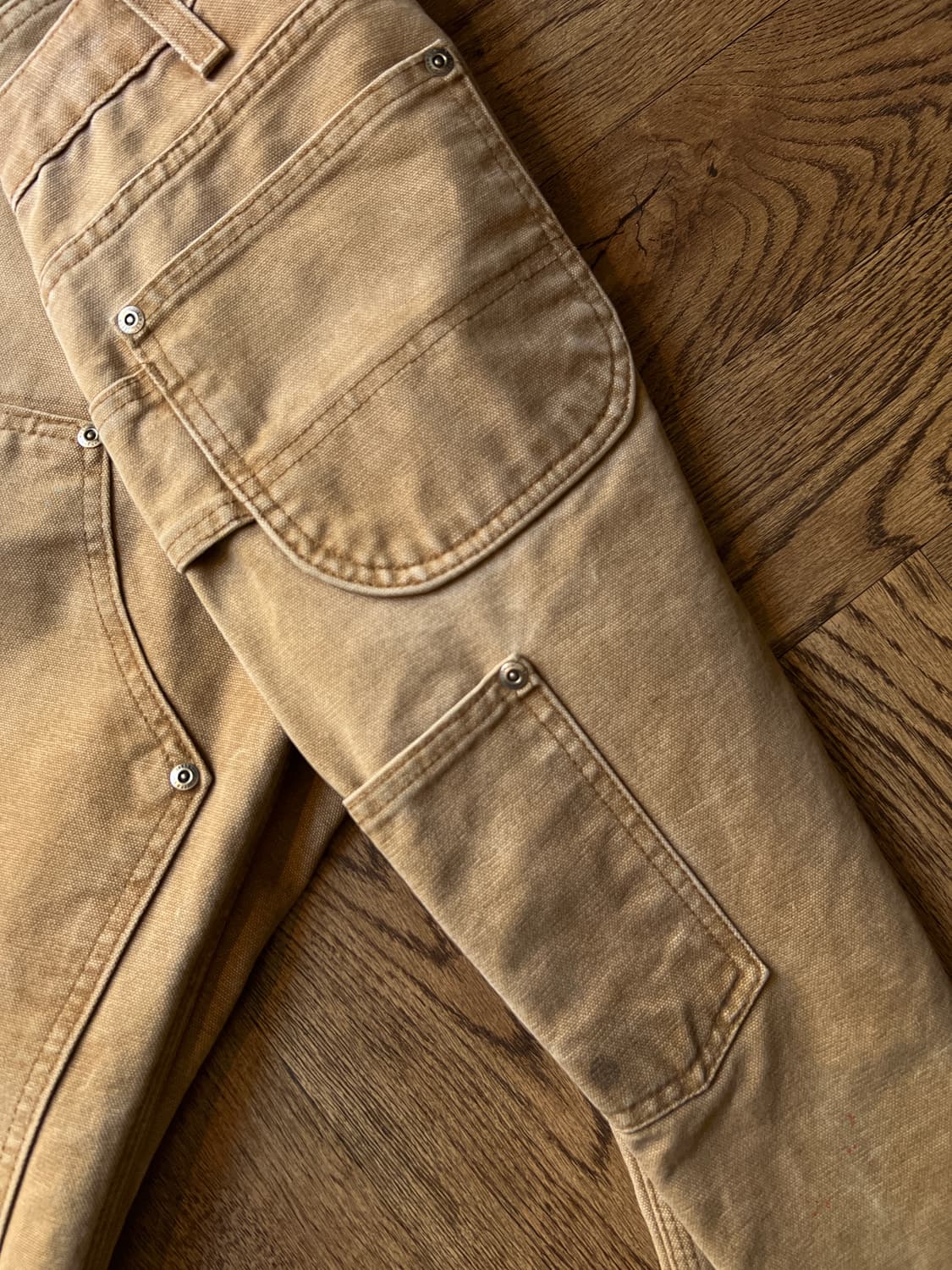 [30]칼하트 USA 빈티지 페인팅 브라운 더블니 워크 팬츠 상품이미지7