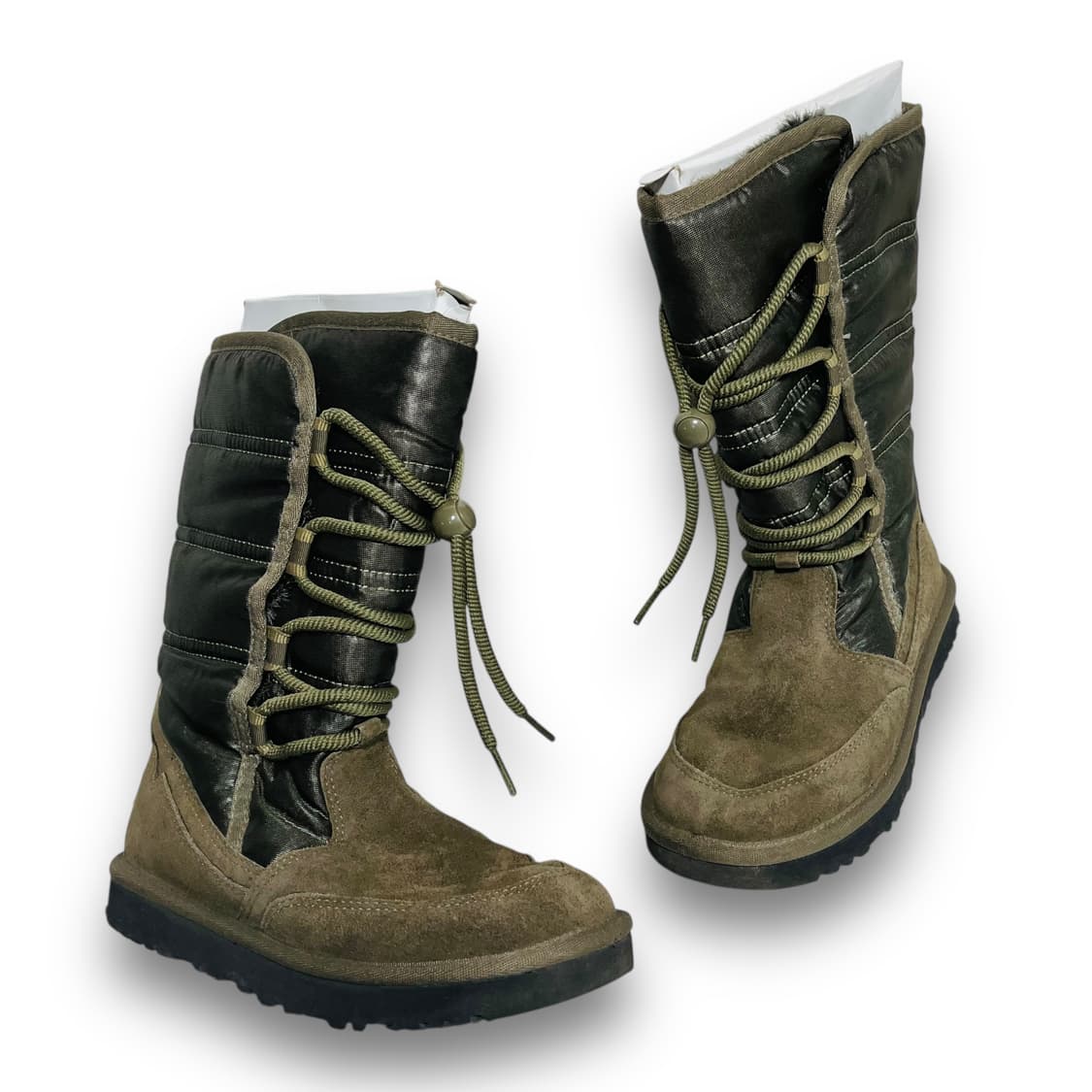 HOZ 아메리칸 글로시 카키 캐주얼 어그 부츠 상품이미지2