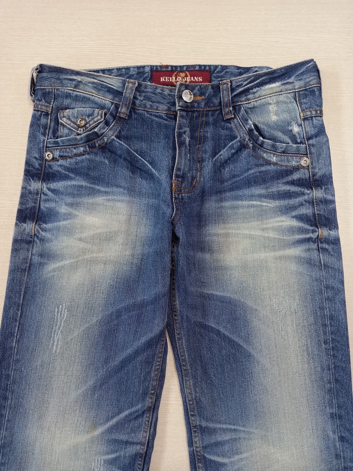 33 KELLO JEANS 데미지워싱 일자진 33-415 상품이미지3