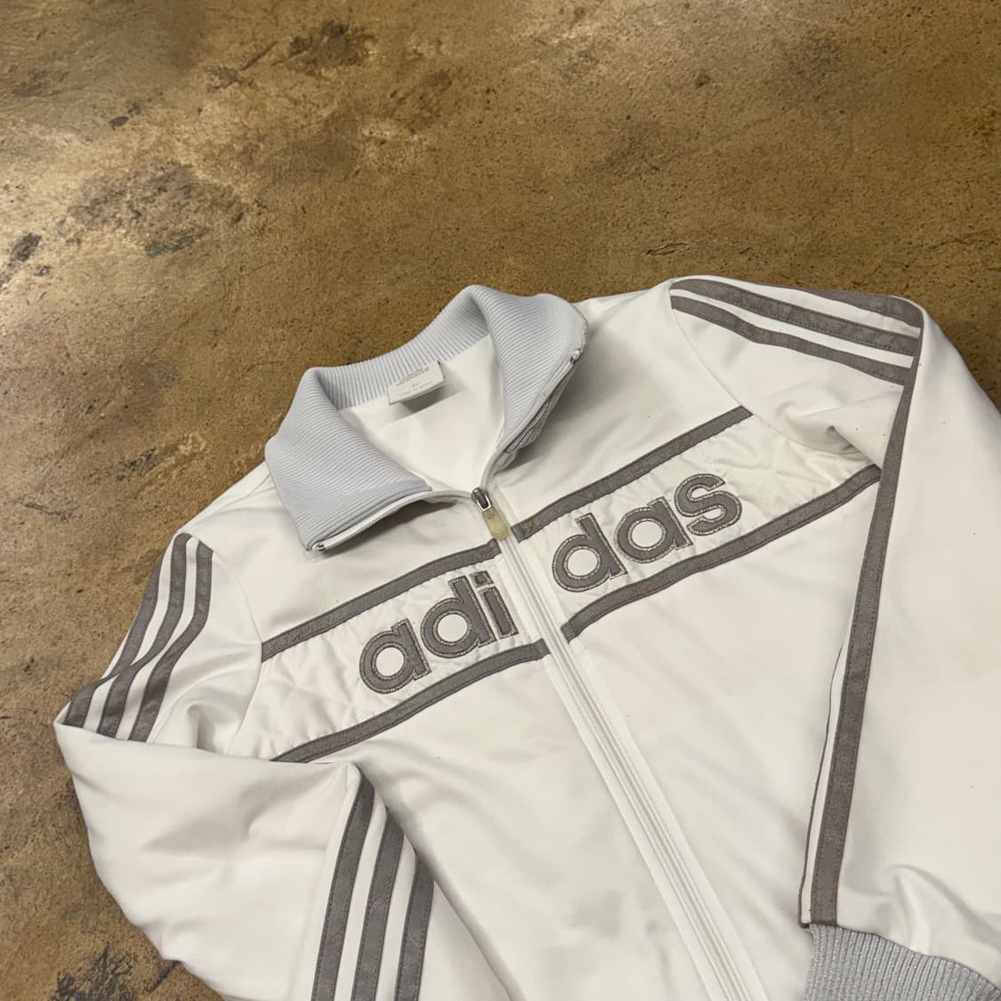 아디다스 흰실 화이트 자켓 져지 트랙탑 85 상품이미지1