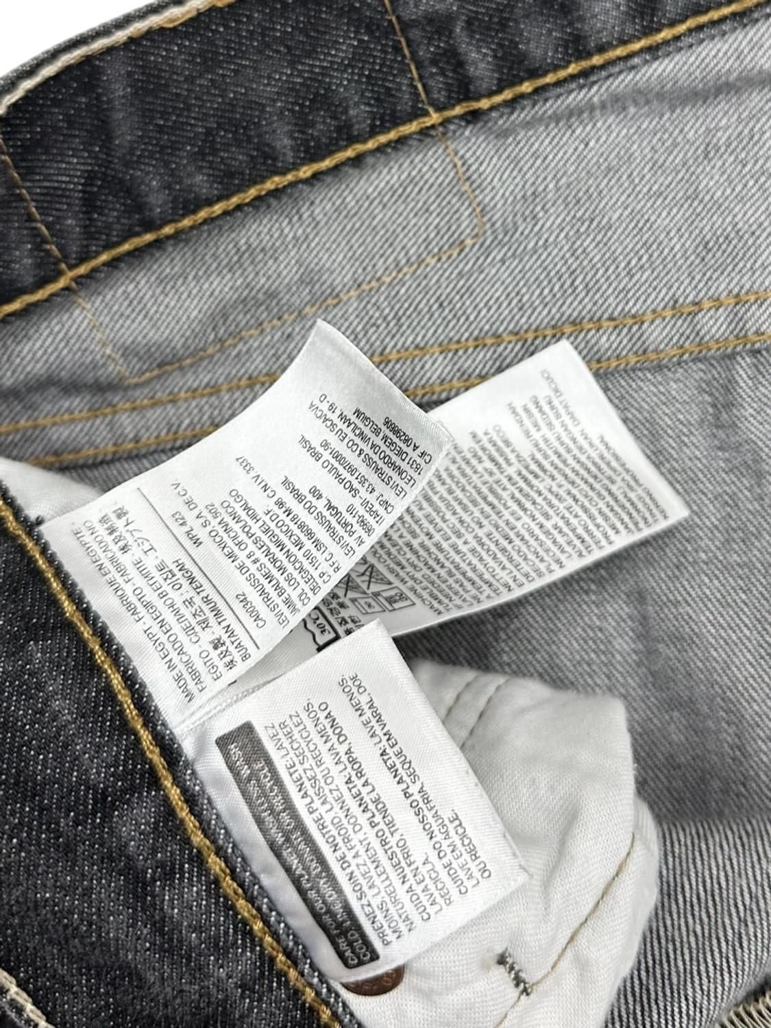 리바이스 501 흑청 데님팬츠 (32) 상품이미지5