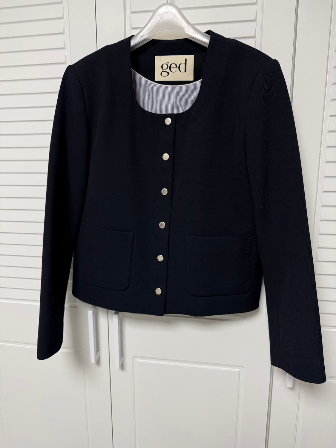 GED 게드 스냅 버튼 트위드 자켓 상품이미지1