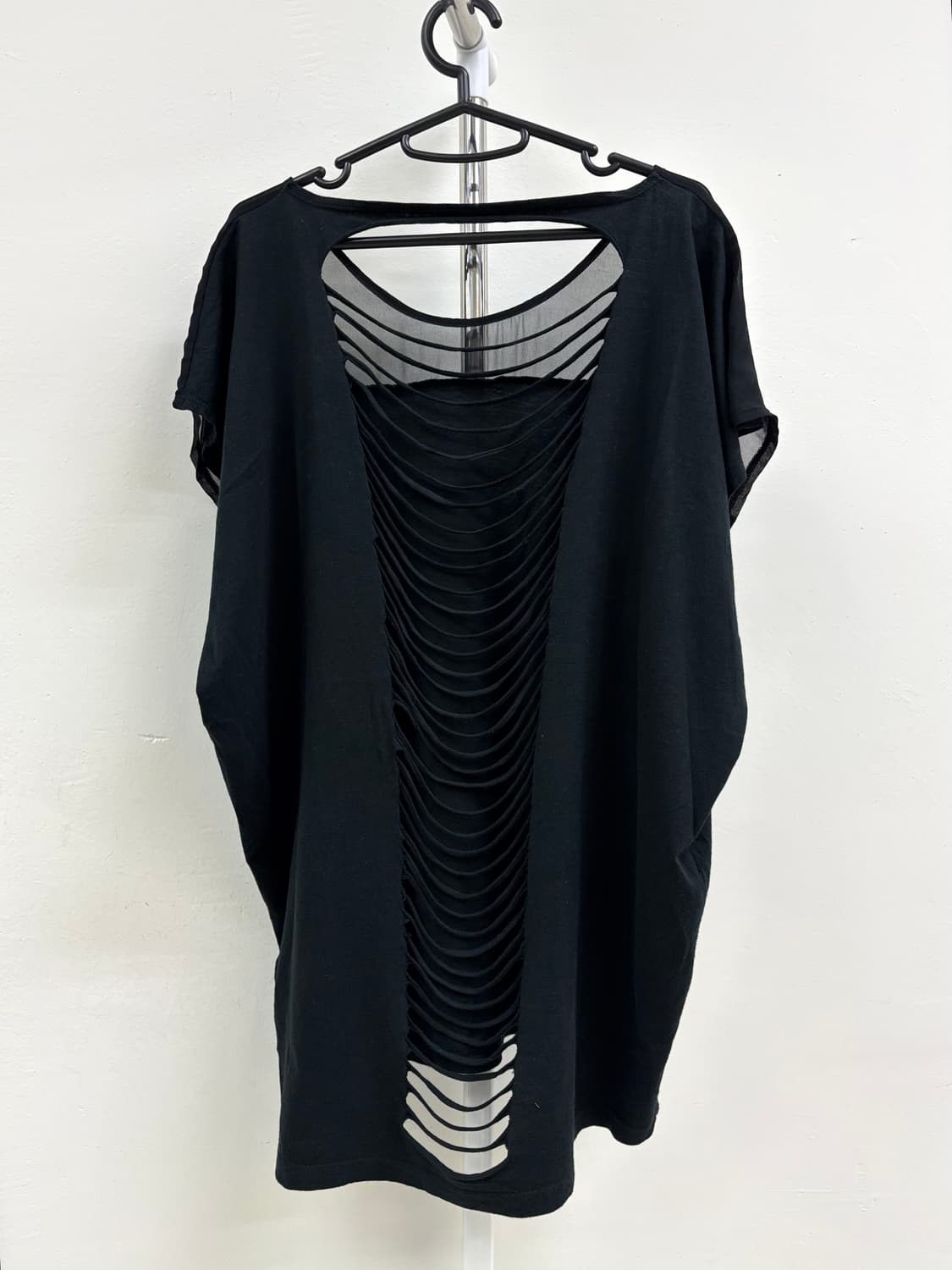 빈티지 블랙 그런지 반소매 티셔츠 상품이미지1