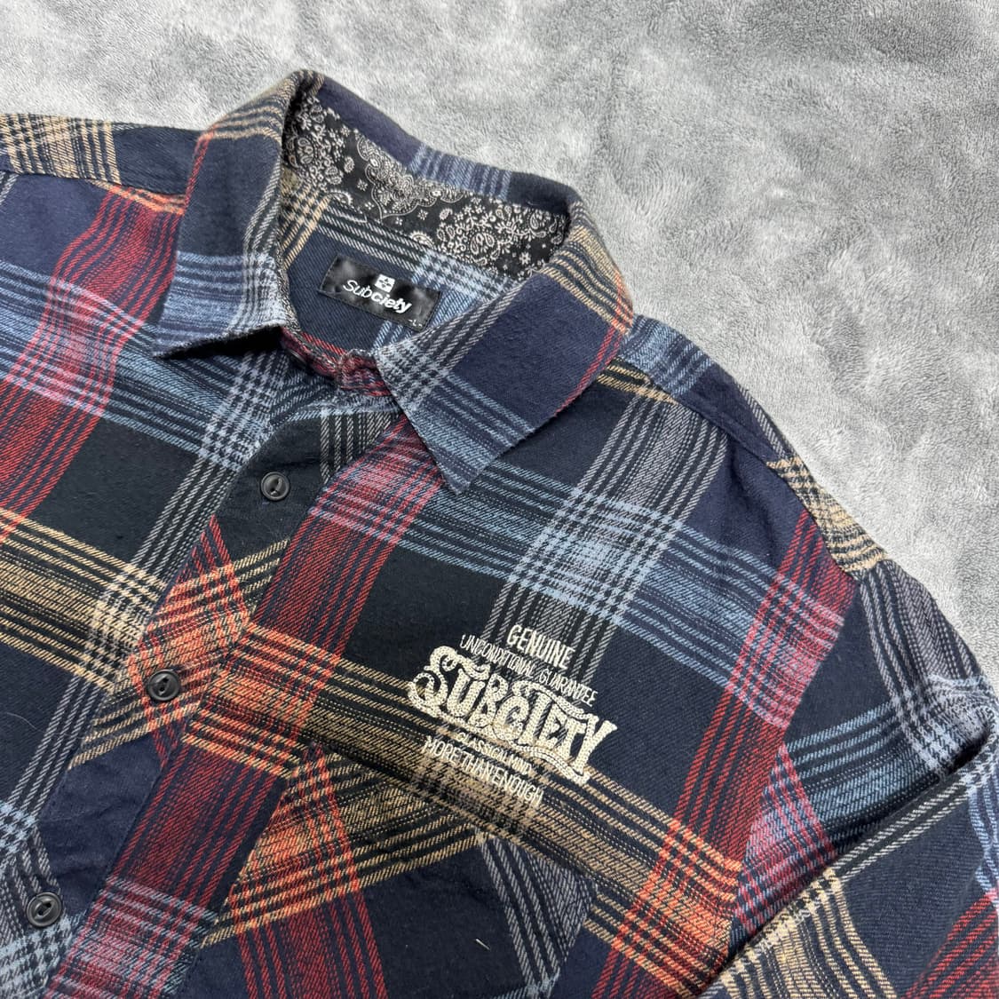 Subciety 섭사에티 체크 셔츠 상품이미지3