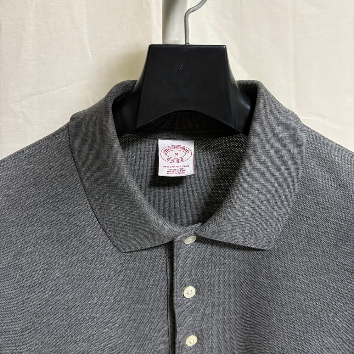 브룩스브라더스 레드플리스 긴팔 카라티 피케셔츠 / 그레이, M 상품이미지4
