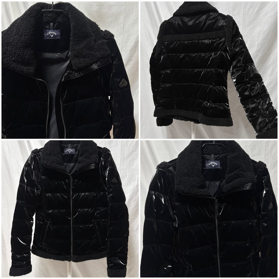 캘러웨이 글로시 구스다운 뽀글이 여성 골프 패딩 점퍼 상품이미지2