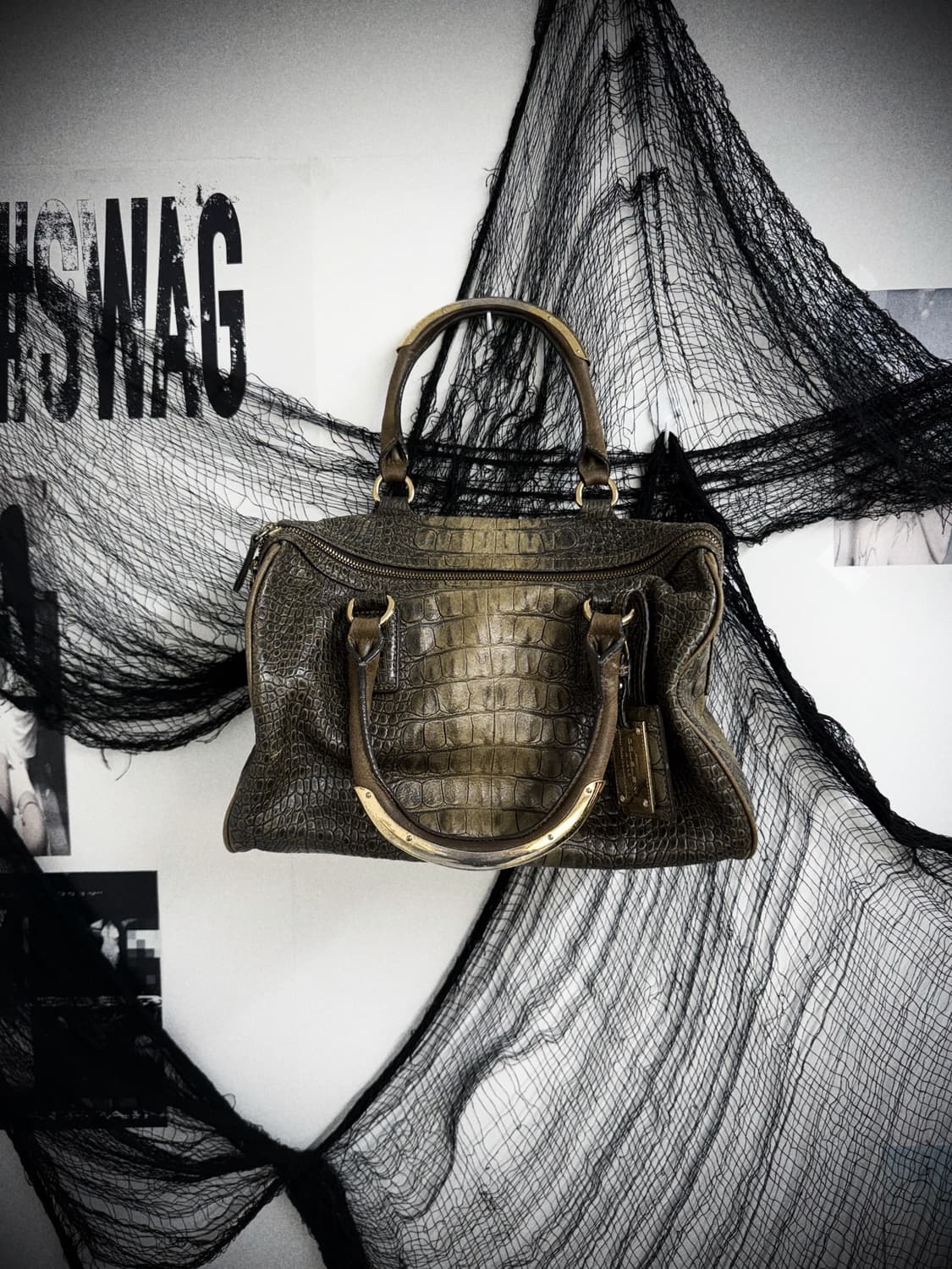 00s crocodile leather shoulder bag 상품이미지1