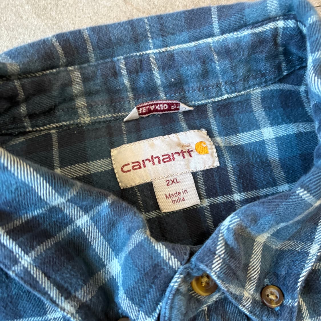 칼하트 정품 오리지널 해비 코튼 체크 긴팔 셔츠 상품이미지5