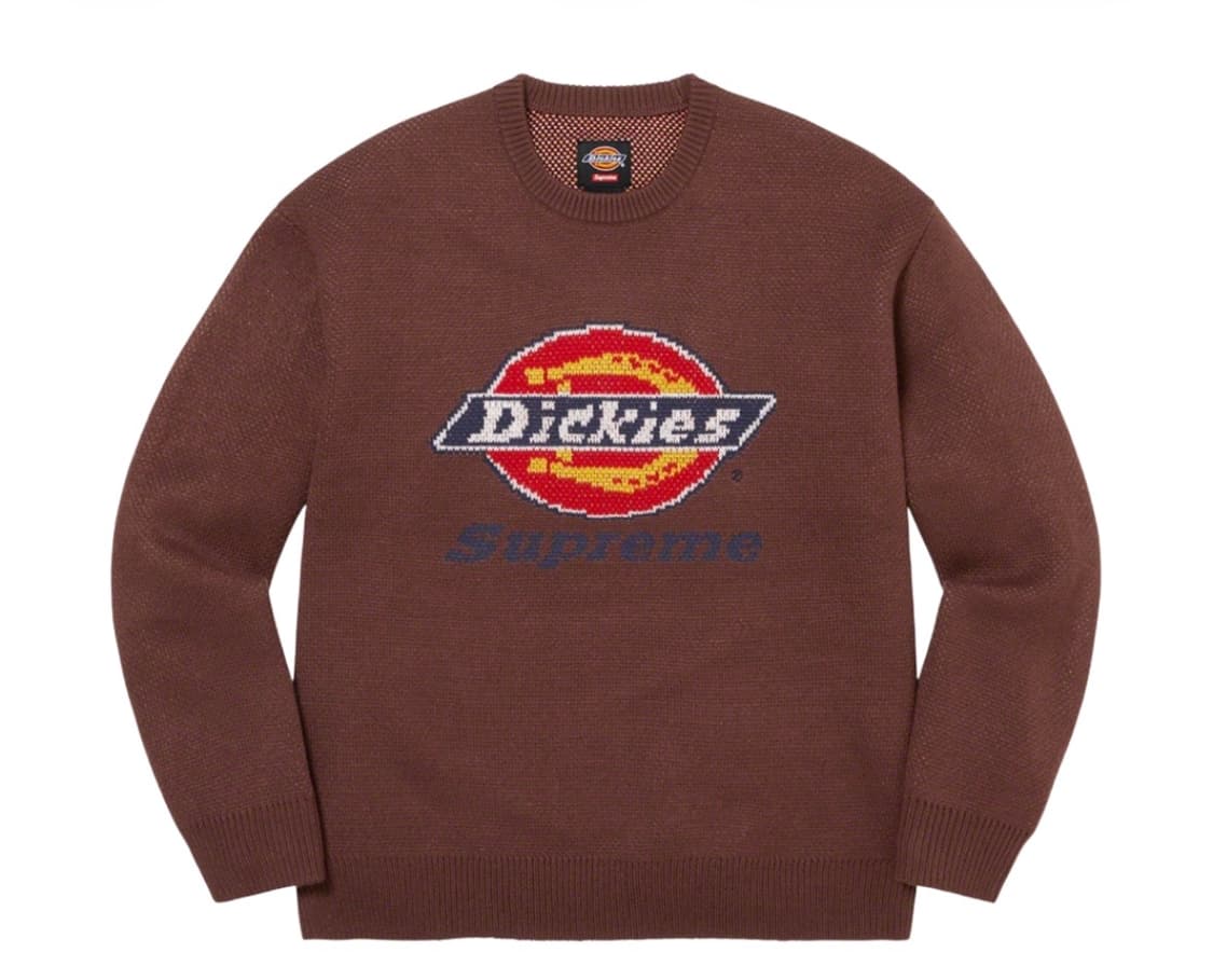 (L) 슈프림 x 디키즈 니트 브라운 상품이미지1