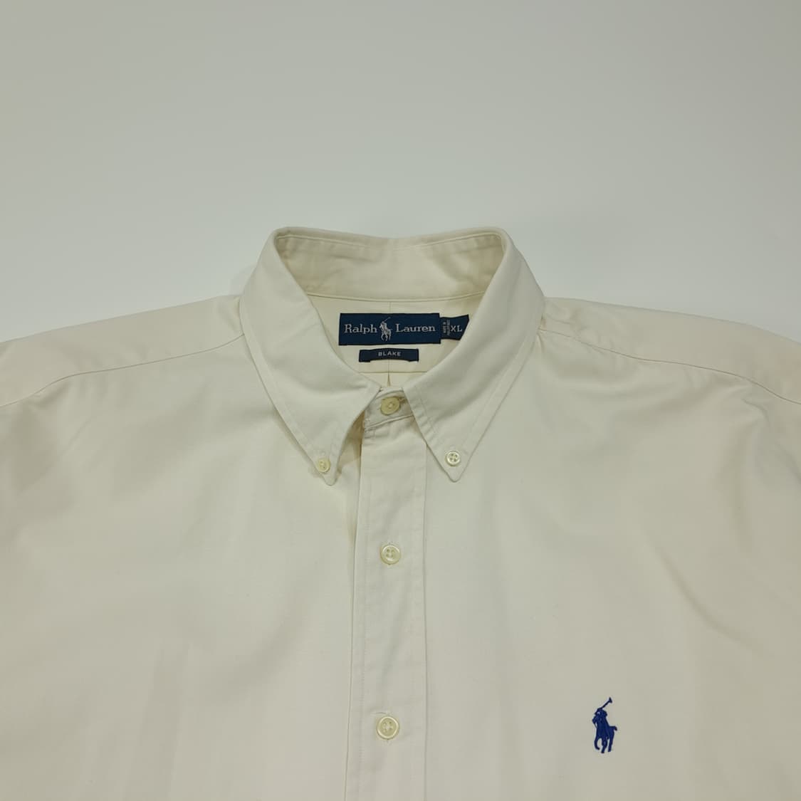 CL616 XL 폴로 90s 코튼 트윌 네츄럴 화이트 셔츠 남방 상품이미지2