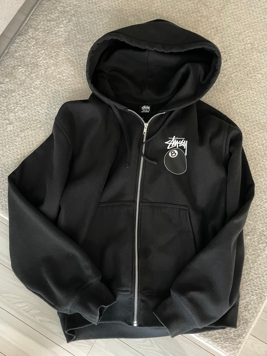 [L] 스투시 8볼 후드집업 블랙 에잇볼 상품이미지1