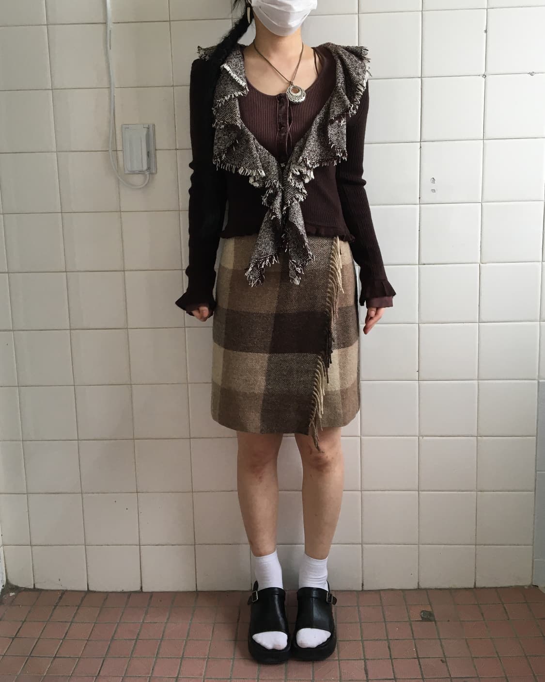 Ruffle point ribbed knit cardigan 상품이미지1