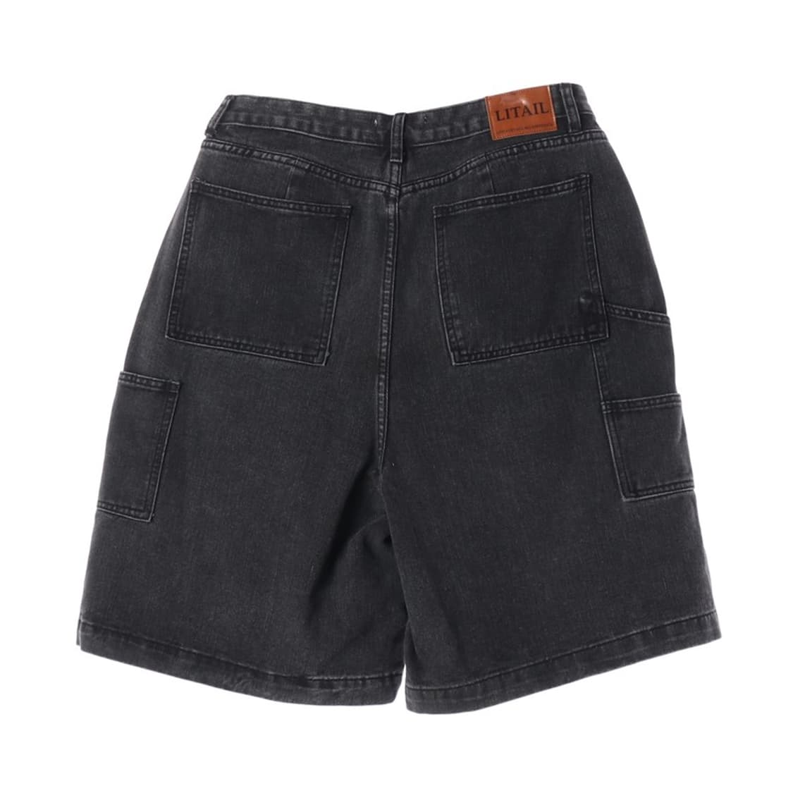 리테일 흑청 워싱 더블니 버뮤다 팬츠 L 상품이미지2