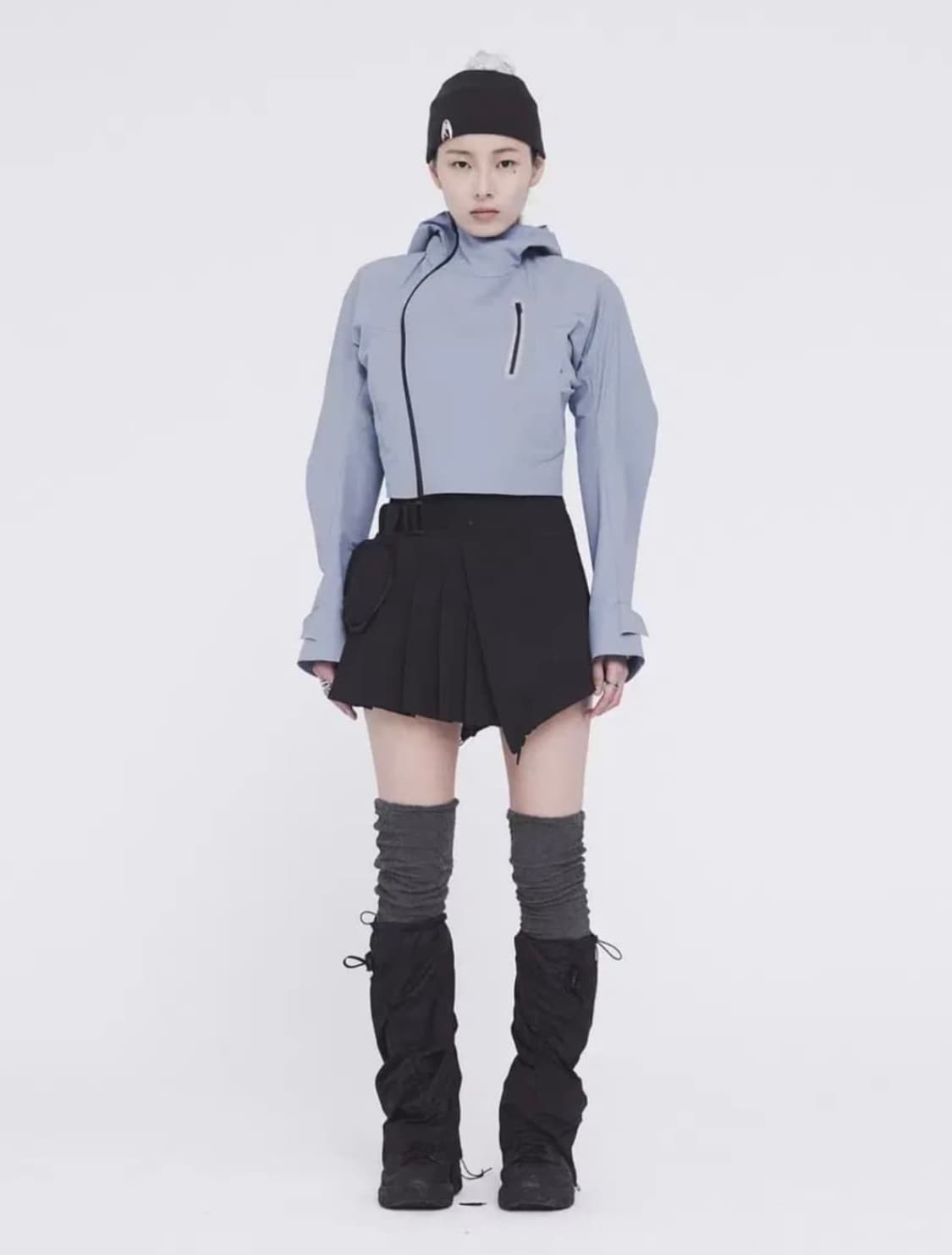 혜인서 크롭 쉘 자켓 2 블루 상품이미지1