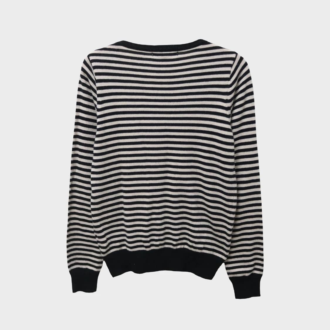 그로브  오네갸루 스트라이프 레이스 니트 가디건 62050 상품이미지2