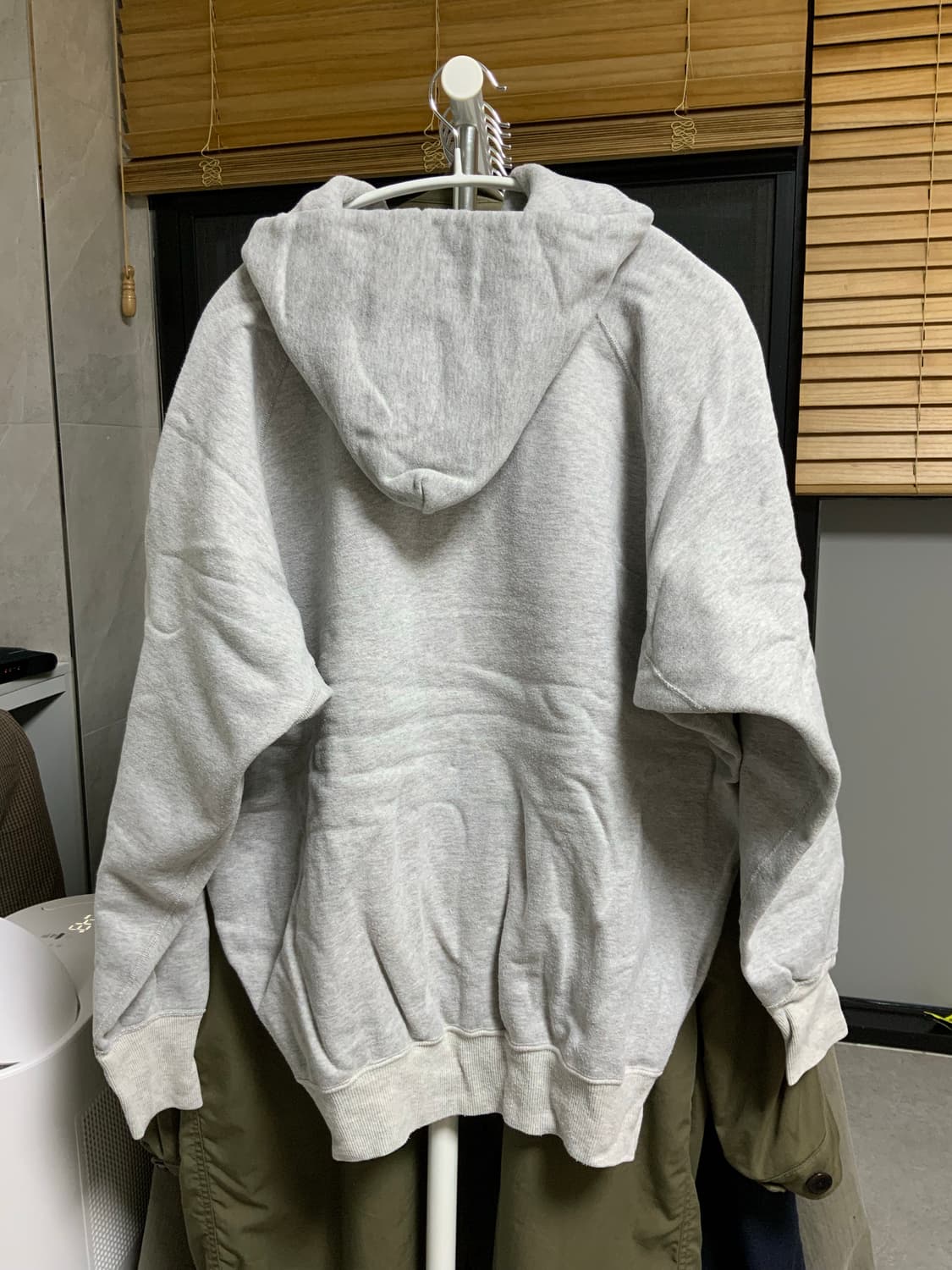 DUBBLE WORKS 후디 멜란지그레이 (더블엑스라지) 상품이미지2