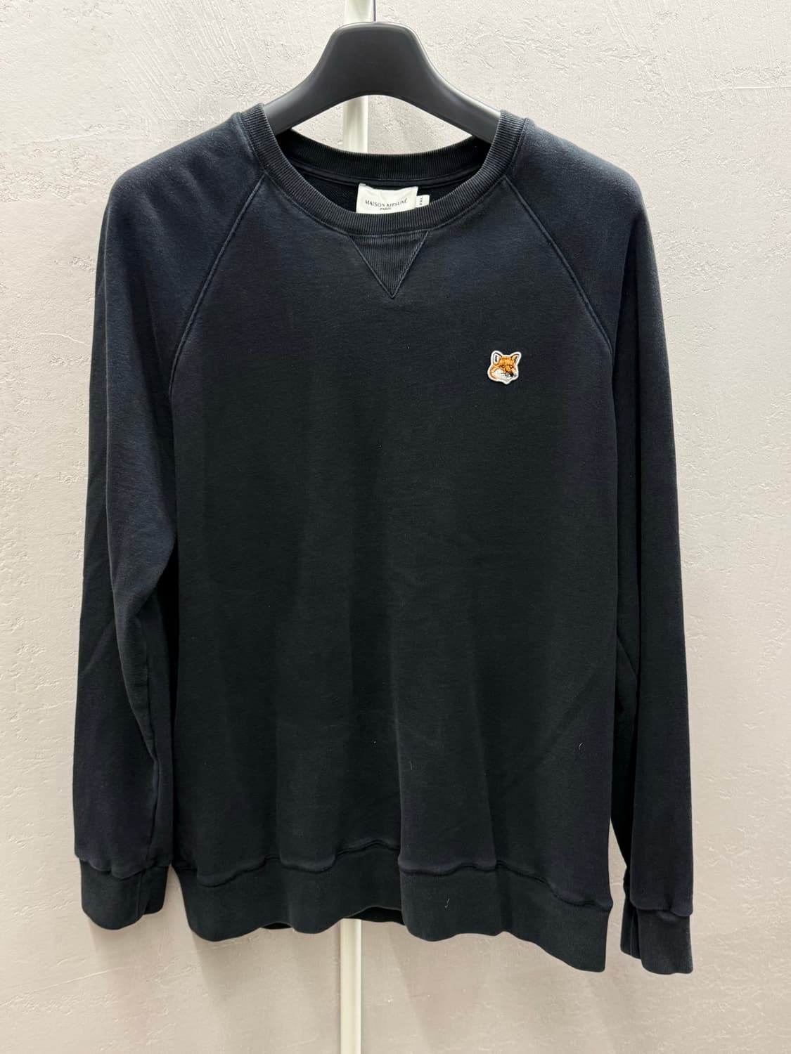 Maison Kitsuné 메종키츠네 폭스 헤드 패치 맨투맨 블랙 XXL 상품이미지2