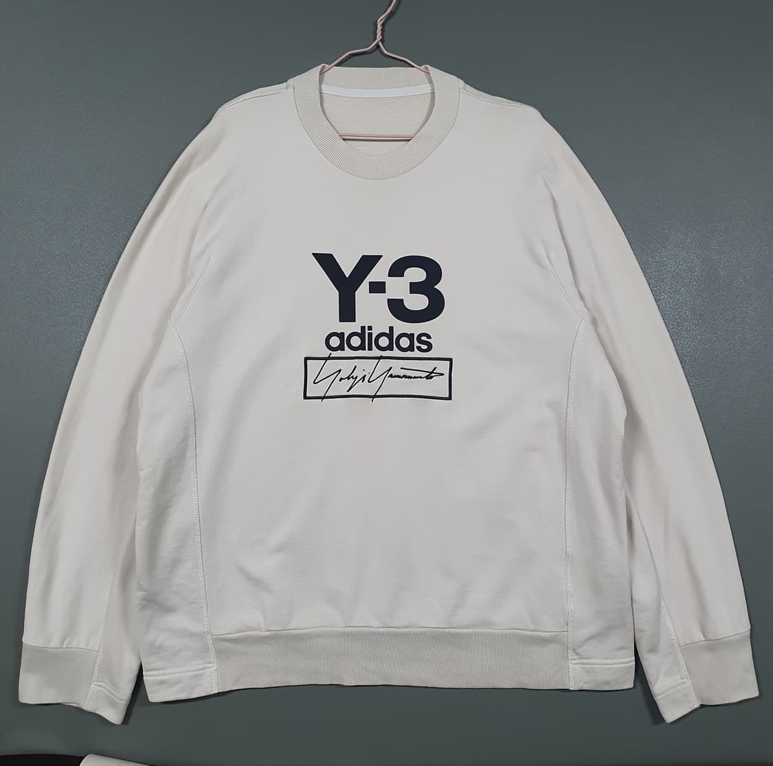 실측 XL) 19FW 아디다스 요지야마모토 Y-3 스택 맨투맨 스웻셔츠 상품이미지1