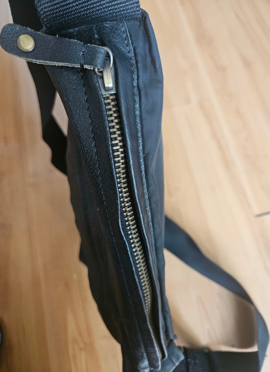 Vintage BALMAIN 발망 크로스백 (가죽+나일론)가방 상품이미지7
