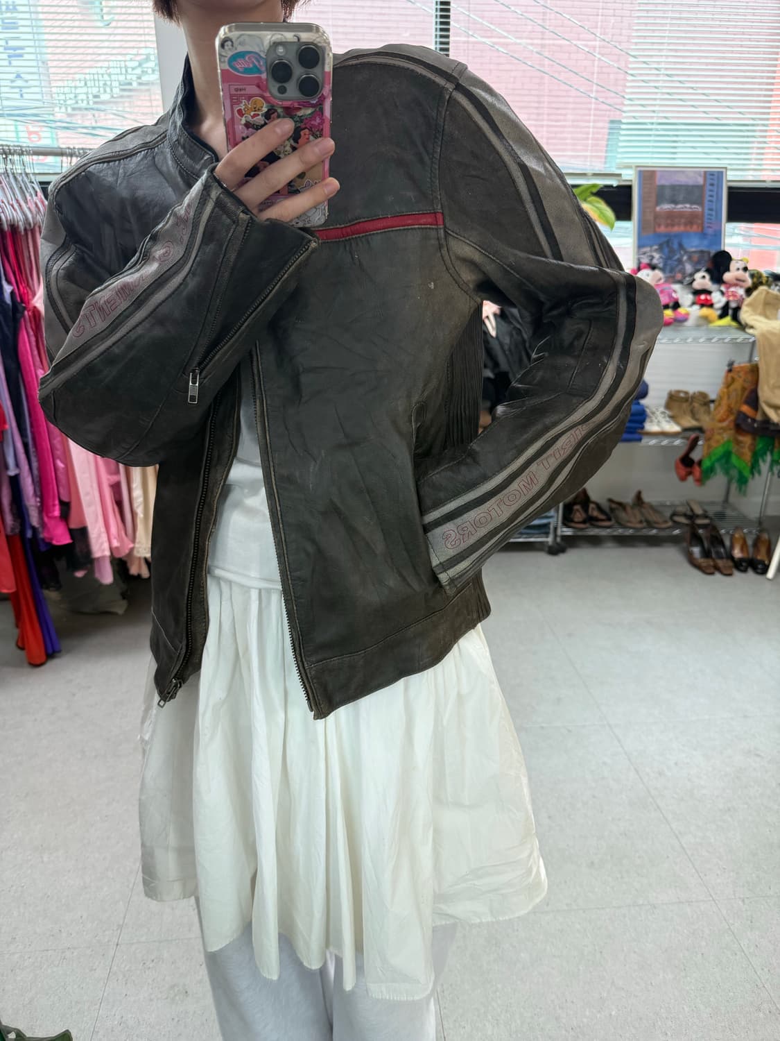 Usa leather racing jacket 레이싱 가죽 자켓 상품이미지4