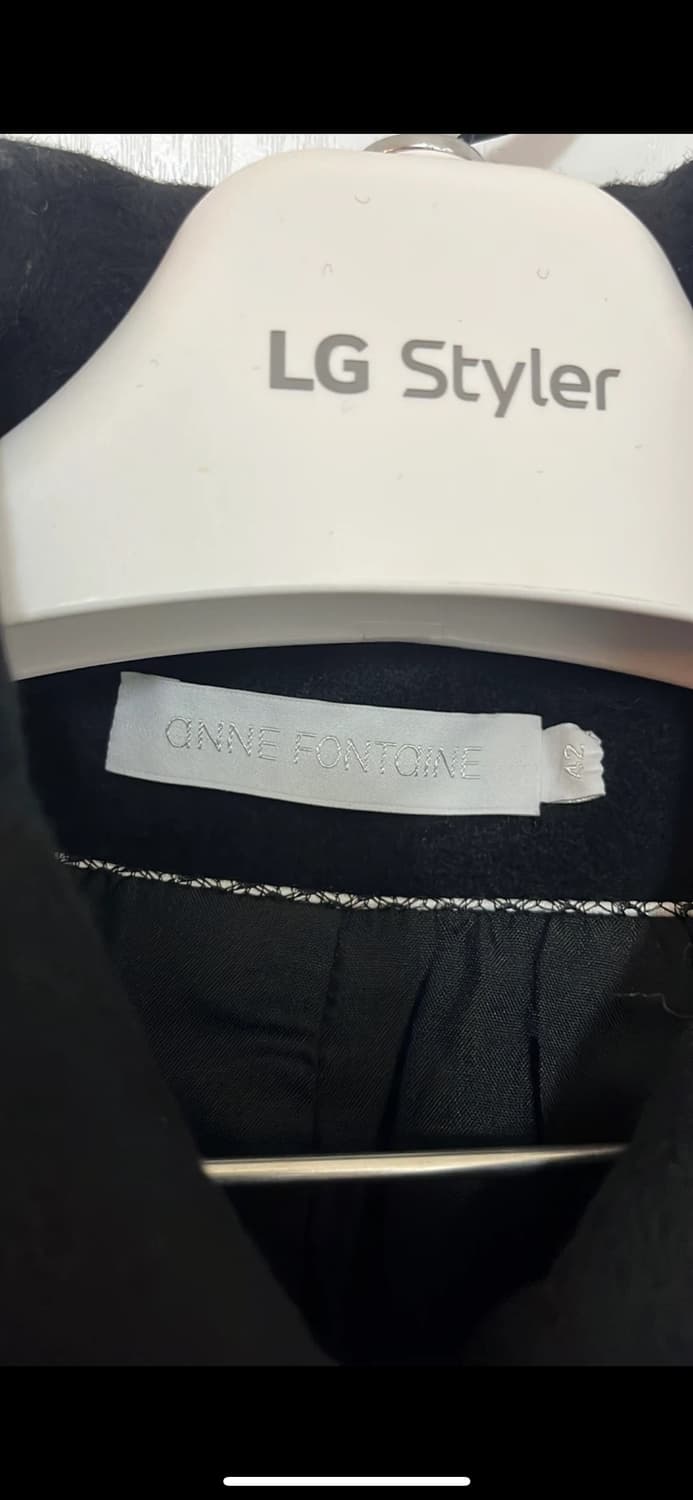 Anne Fontaine 블랙 프릴 울코트 55,66 정품 상품이미지2